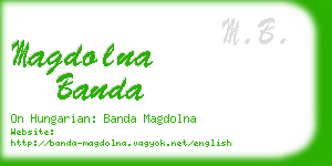 magdolna banda business card